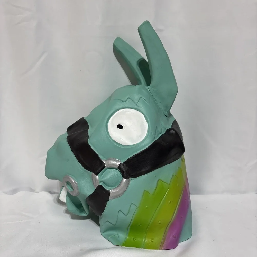 Mask Fortnite Costume Llama Cosplay Latex‎ Games Video Halloween Carnival
